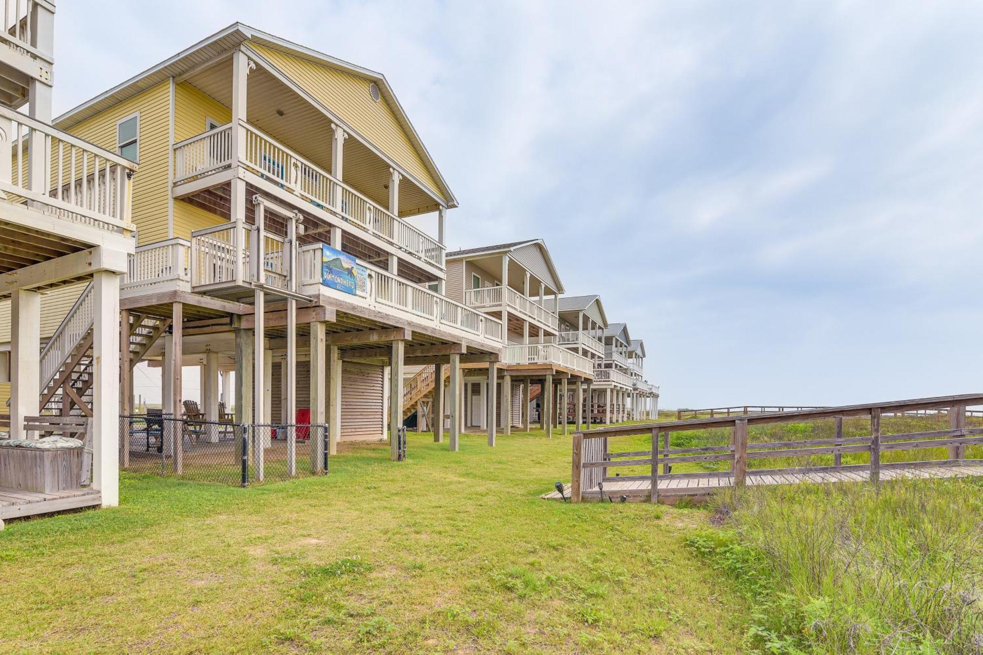 Beachfront Texas Retreat - 2 Decks, Patio And Views! Серфсайд-Бич Экстерьер фото