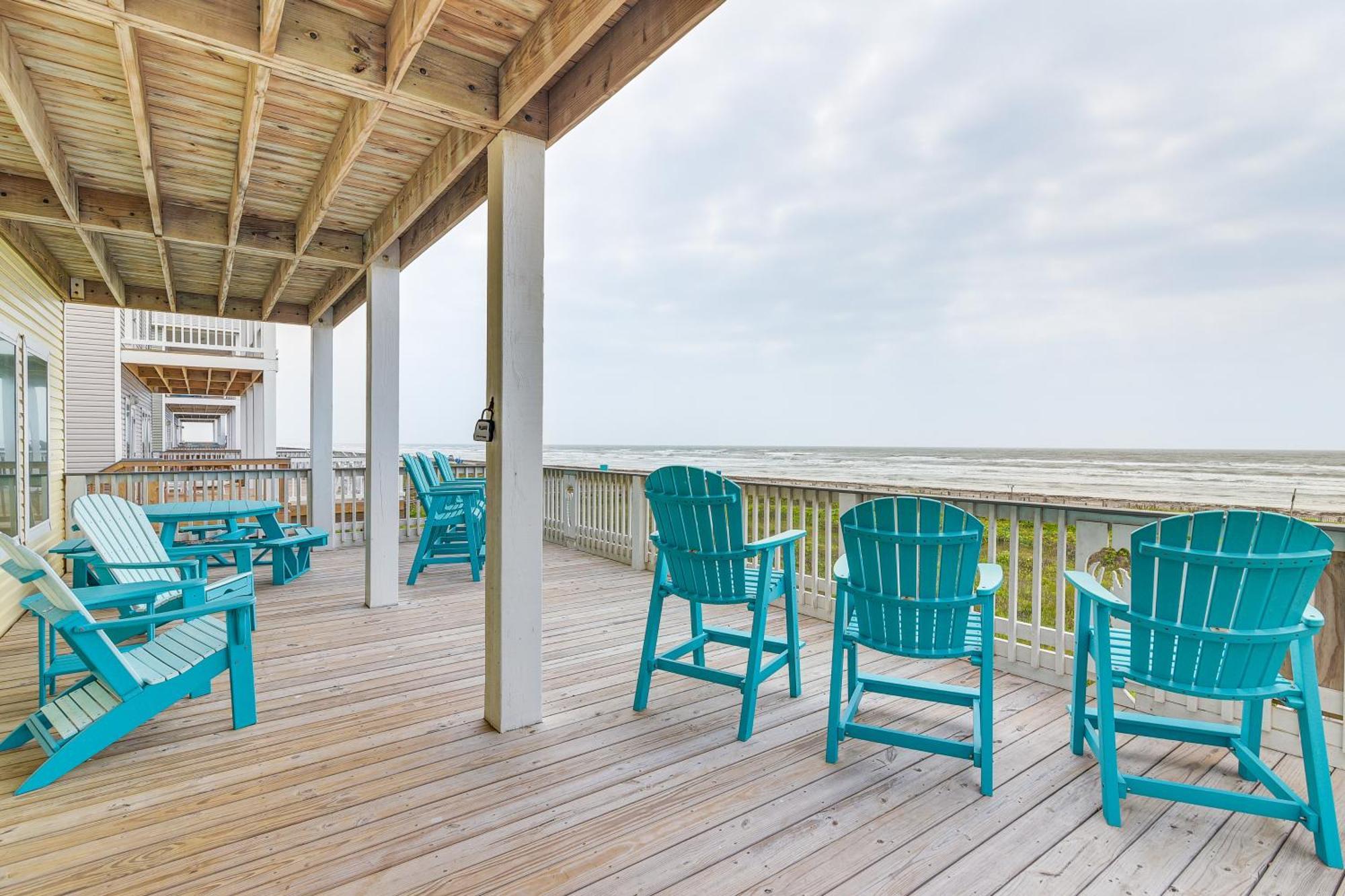 Beachfront Texas Retreat - 2 Decks, Patio And Views! Серфсайд-Бич Экстерьер фото