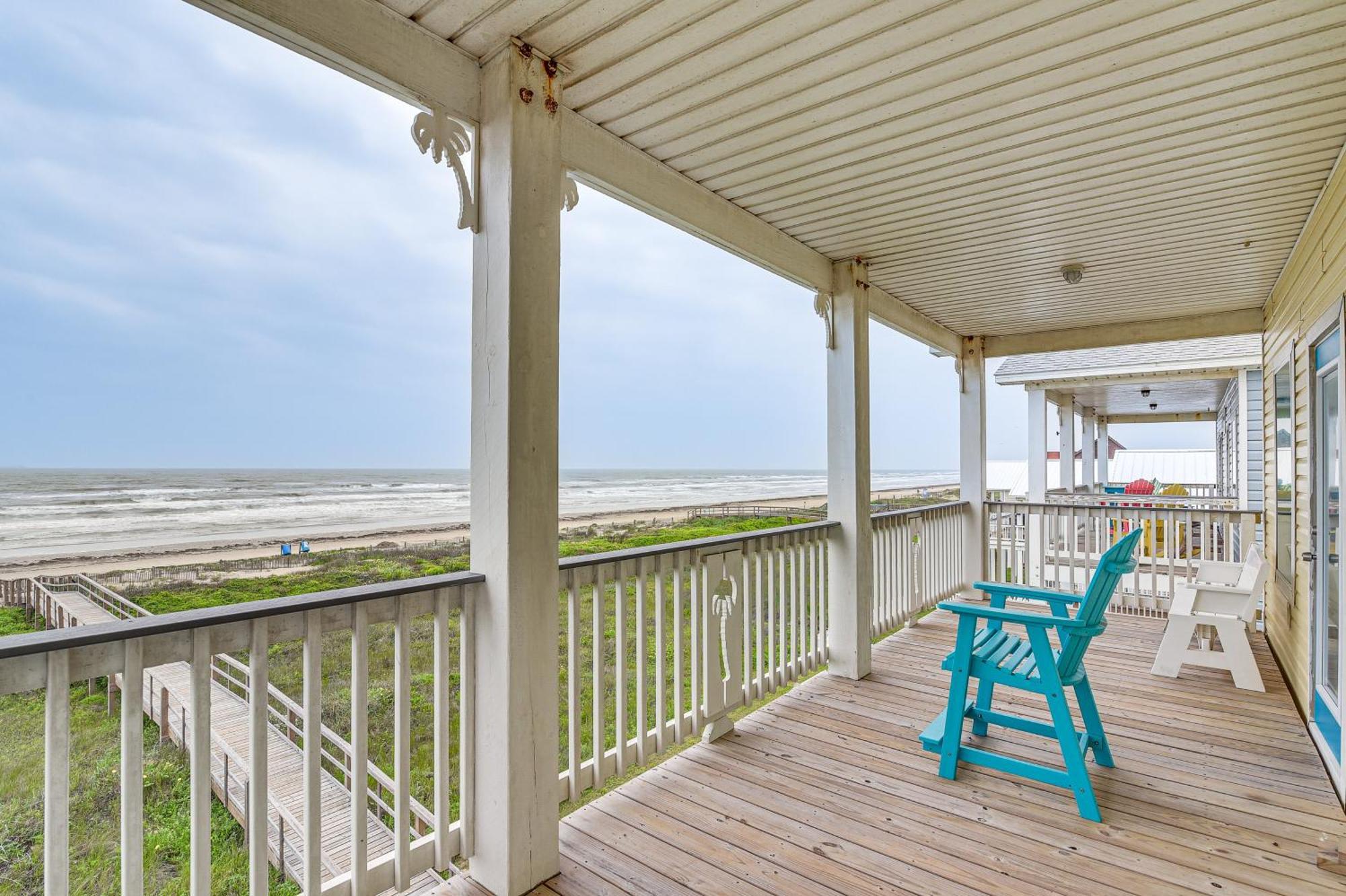 Beachfront Texas Retreat - 2 Decks, Patio And Views! Серфсайд-Бич Экстерьер фото