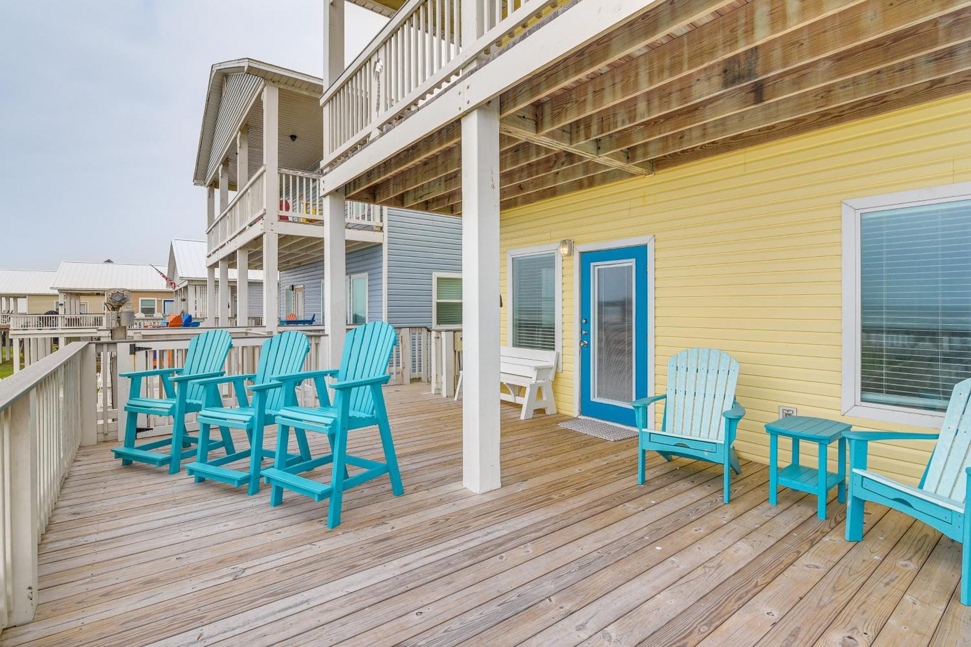 Beachfront Texas Retreat - 2 Decks, Patio And Views! Серфсайд-Бич Экстерьер фото
