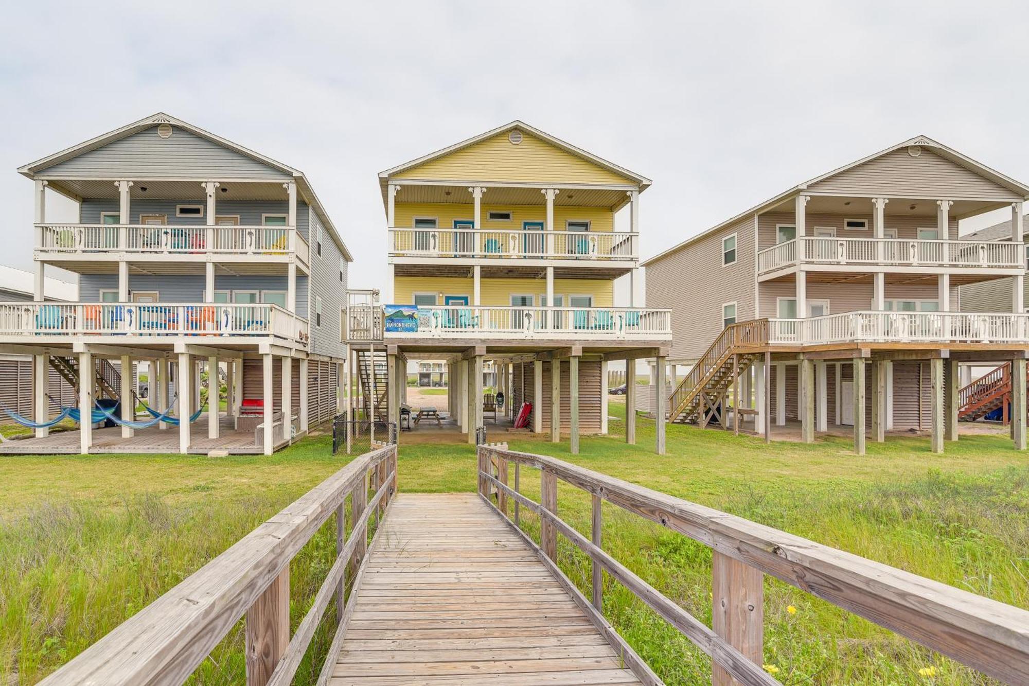Beachfront Texas Retreat - 2 Decks, Patio And Views! Серфсайд-Бич Экстерьер фото